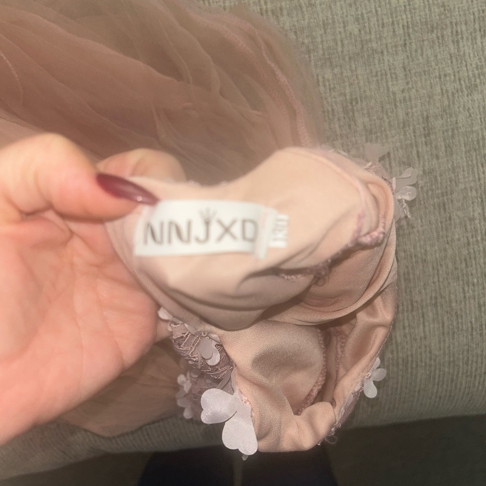 Elegant Pink Floral Kids Dress - Picture 7 of 7